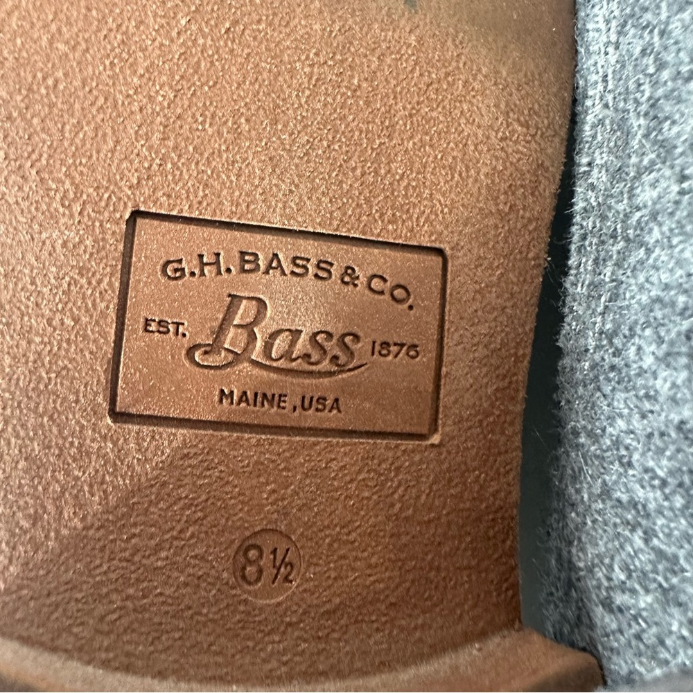 G.H.Bass & Co. Women's 8.5 Emmie Grey Wool/Tweed Fabric Lace Up Oxford Shoes View 4